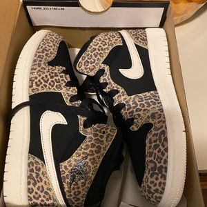 Kids Leopard Jordan’s Size 1